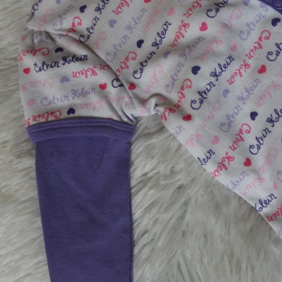Calvin Klein Baby Girls Coverall Romper Bodysuit Signature CK Logo, 3-6M strechi - Picture 3 of 7